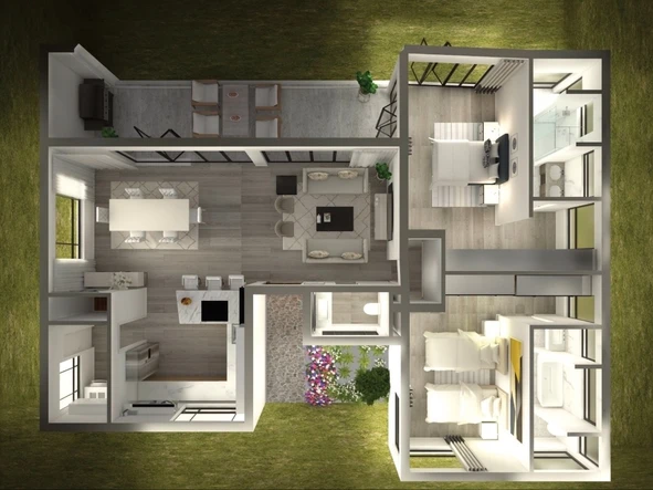 2 Bedroom Garden Flat